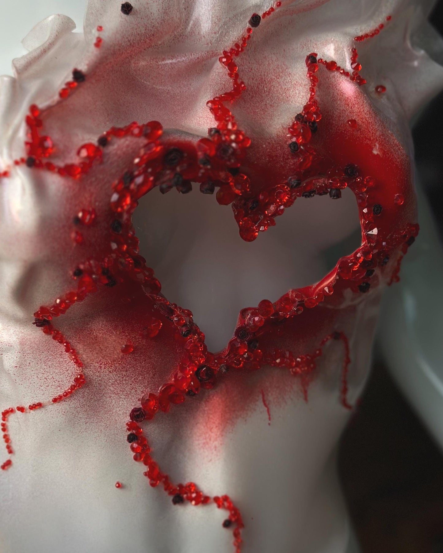 White corset Heart