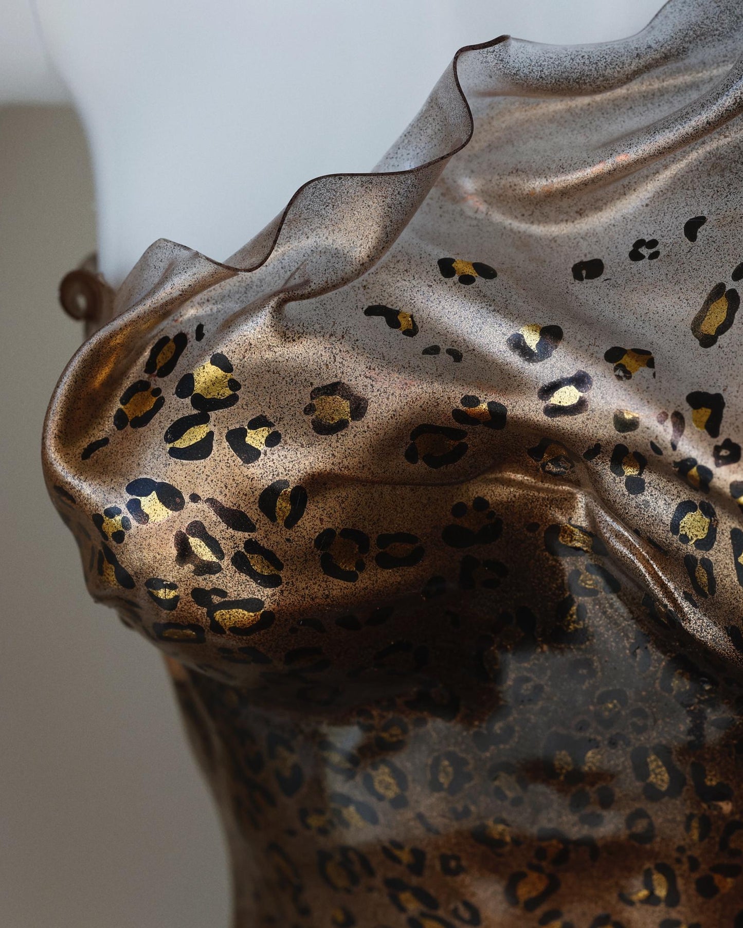 Leopard print plastic corset top
