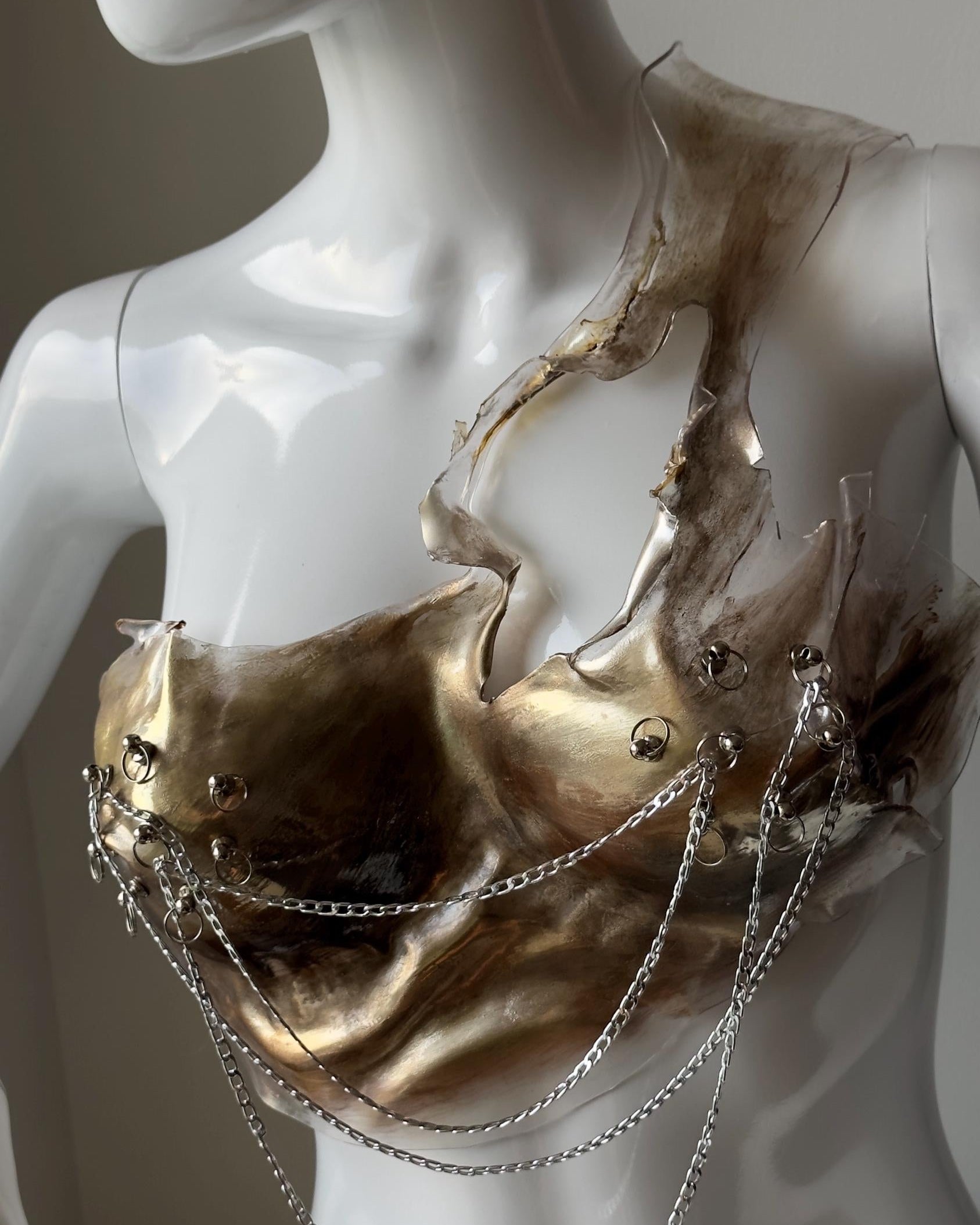Chrome Armor Corset Bustier