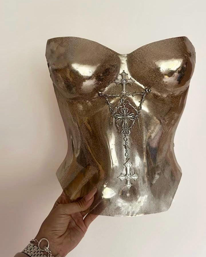 Khaki corset decorated Knight Armor