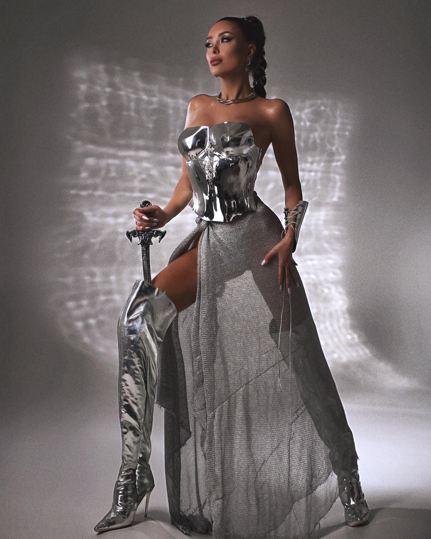 Khaki corset decorated Knight Armor