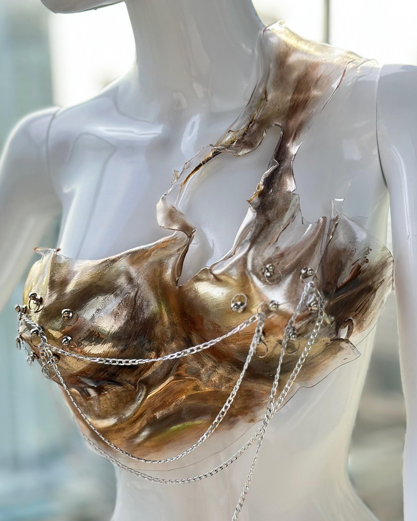 Chrome Armor Corset Bustier