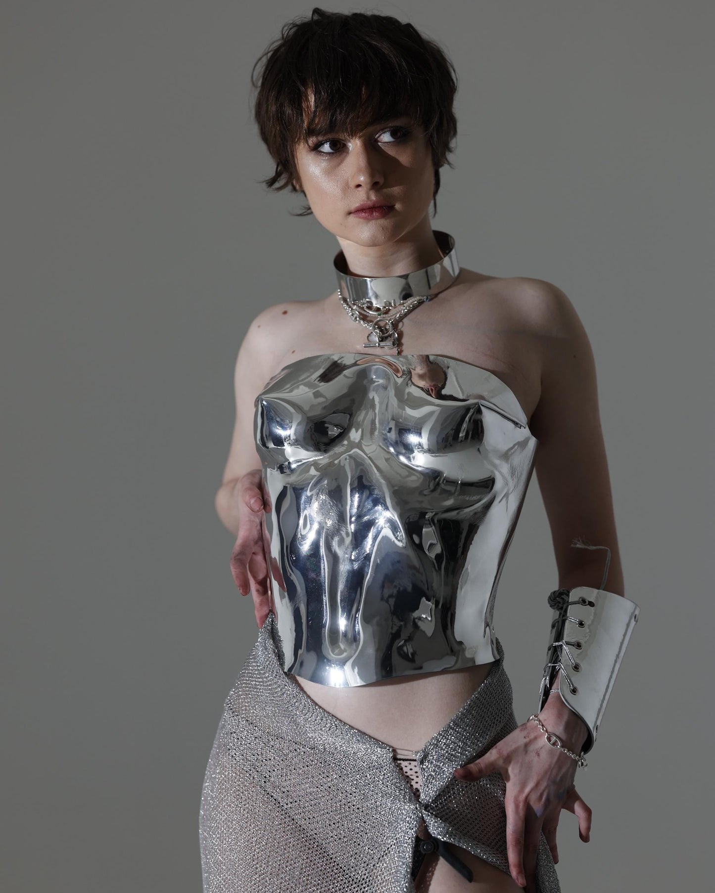Silver corset Knight Armor