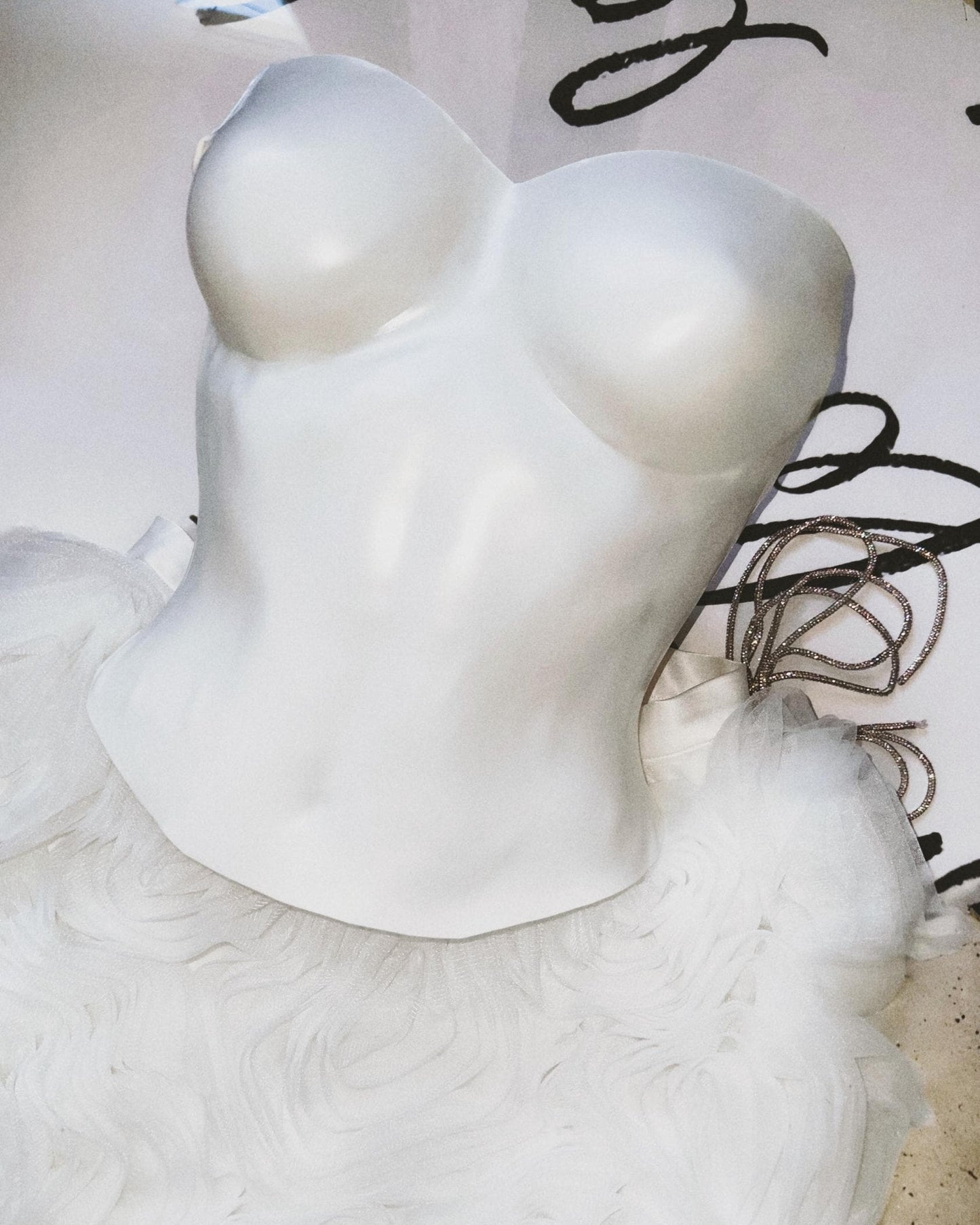 White armor corset top Muse