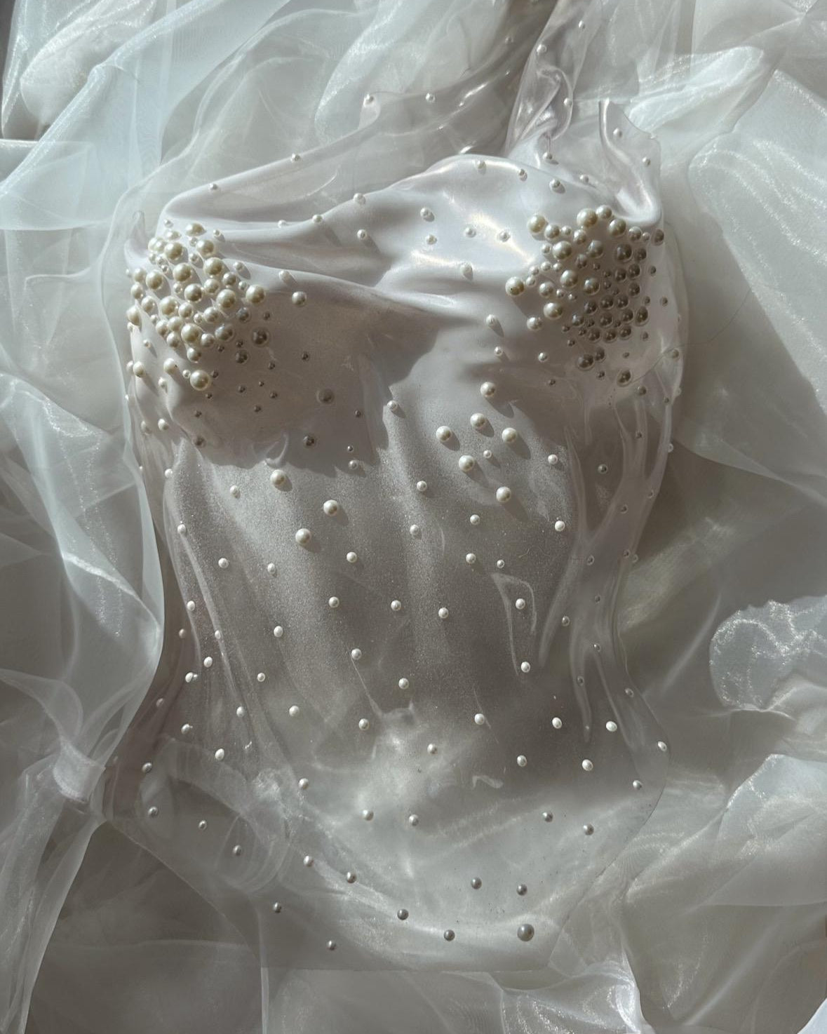 Transparent rhinestone armor corset Stella