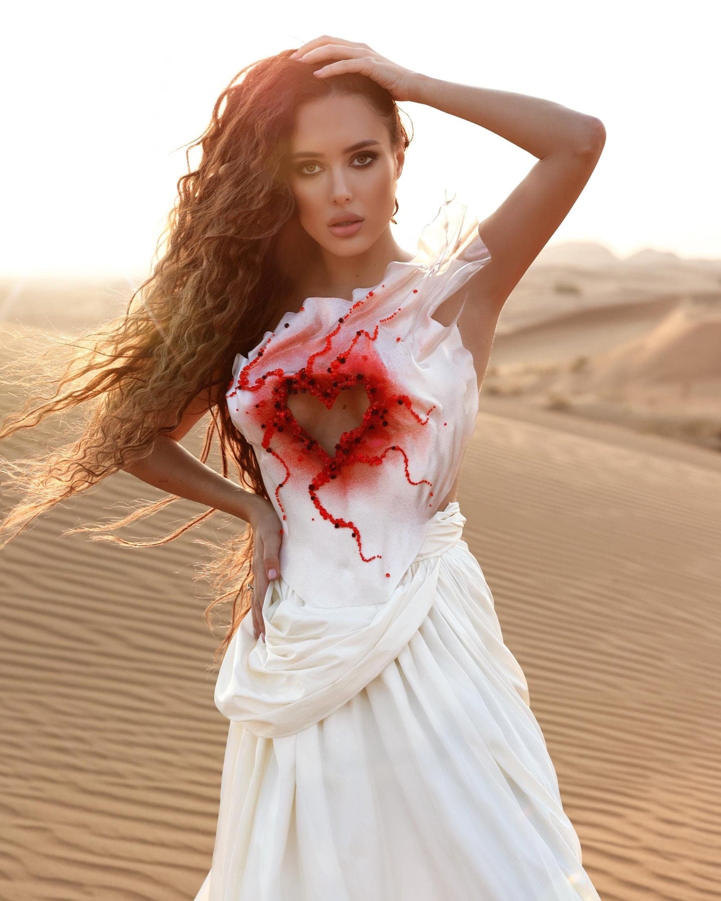 White corset Heart