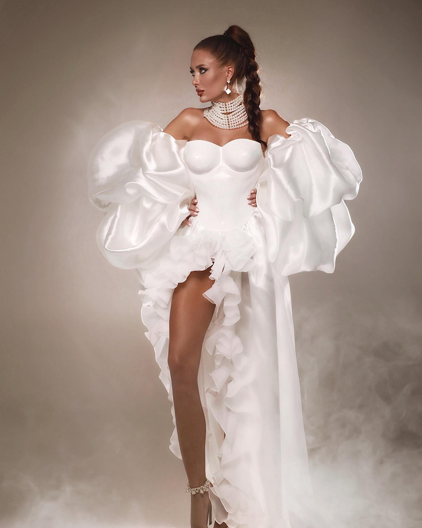 White armor corset top Muse