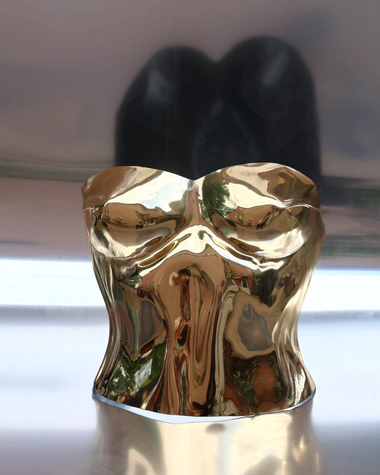 Golden armor mirror corset top Golden Light