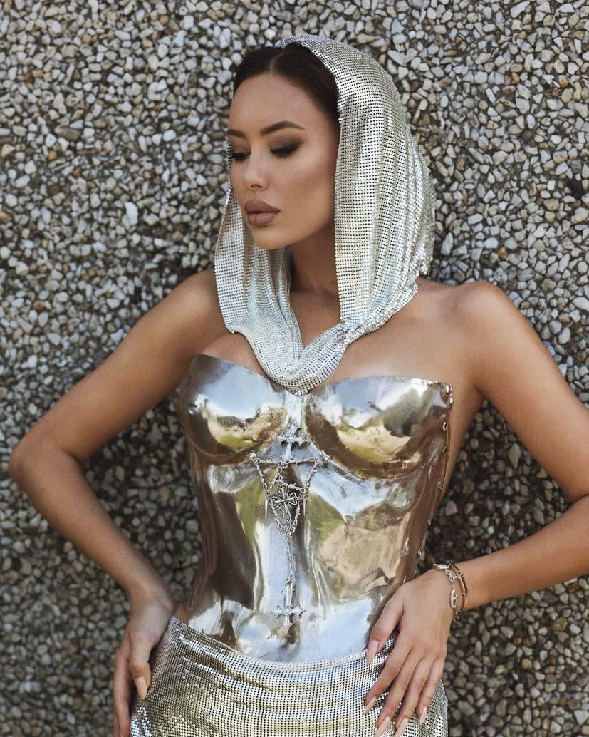 Khaki corset decorated Knight Armor