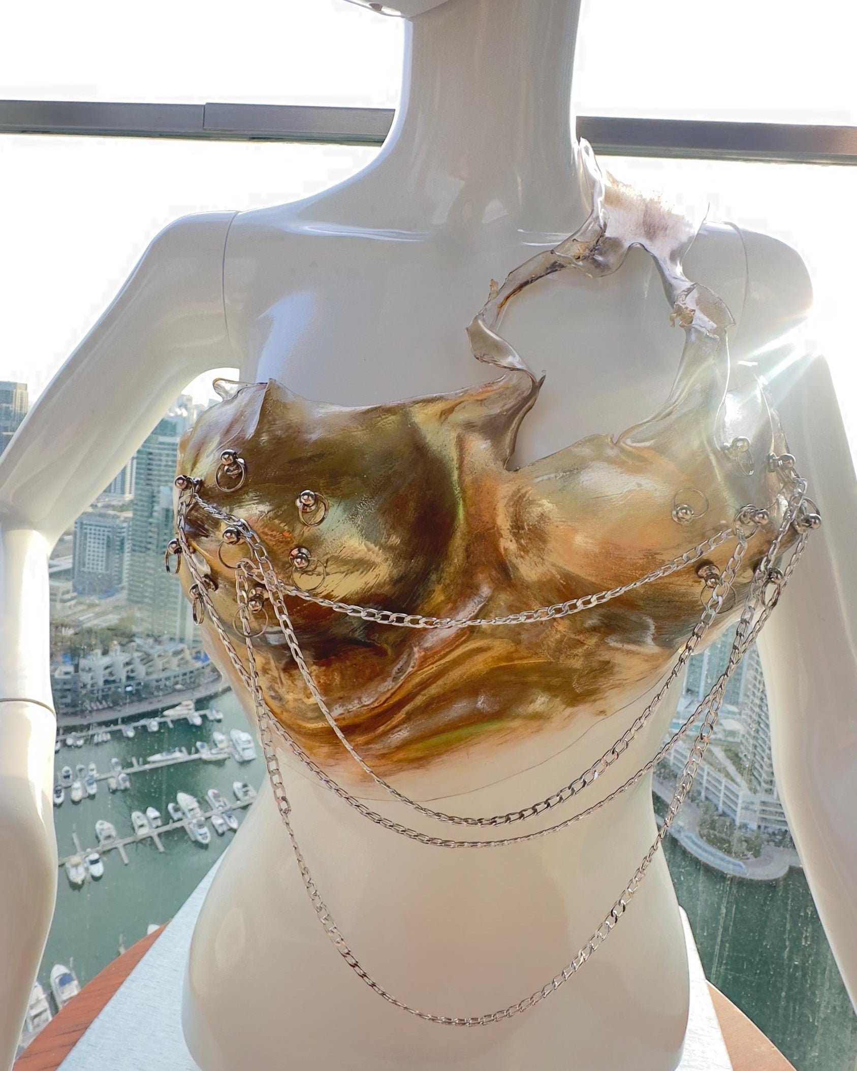 Chrome Armor Corset Bustier
