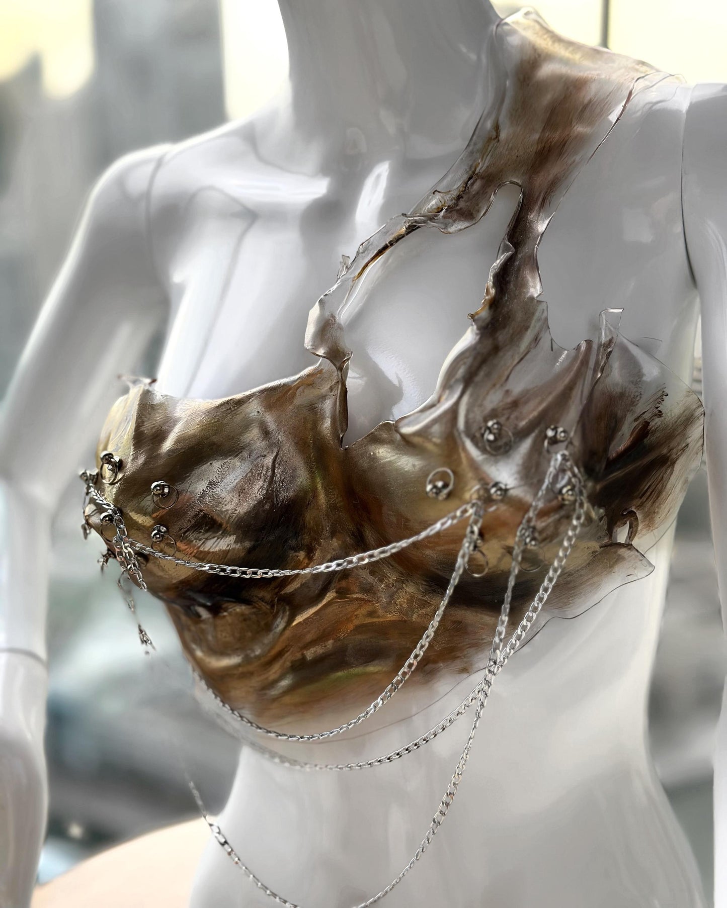 Chrome Armor Corset Bustier