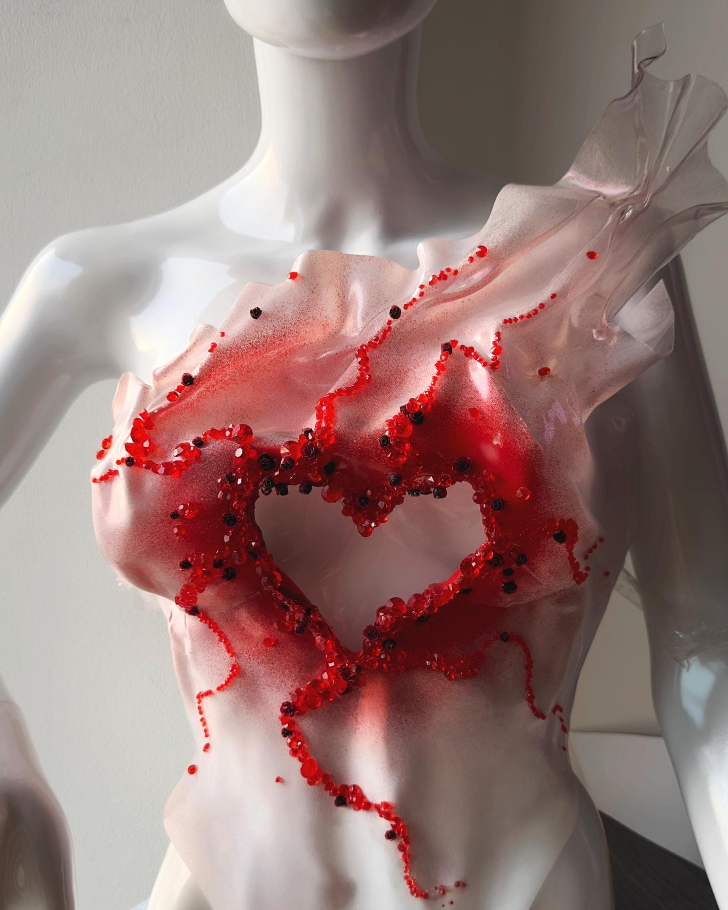White corset Heart