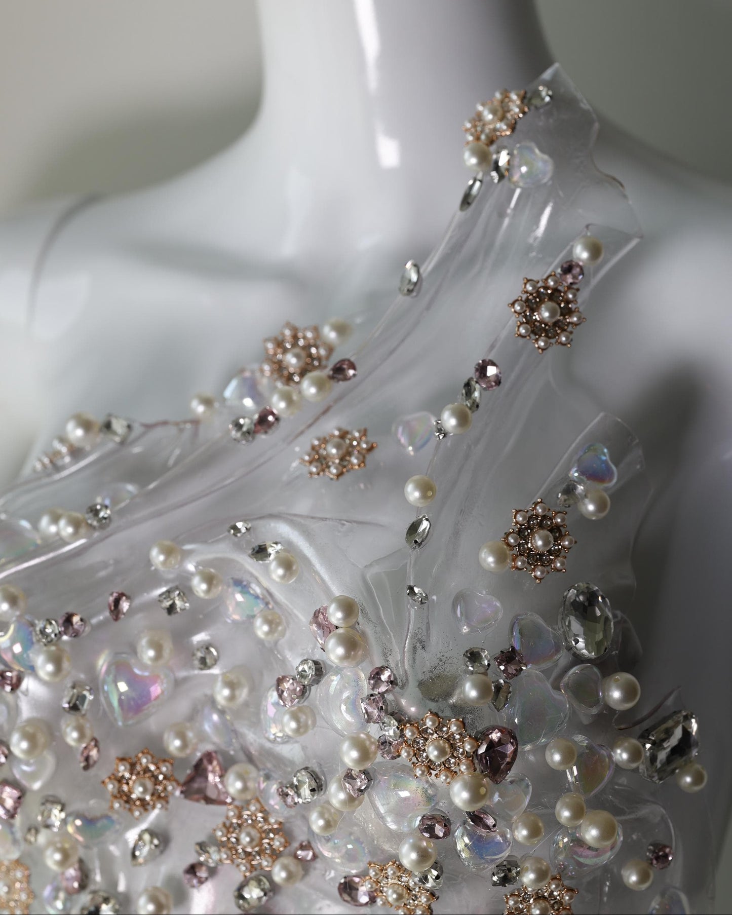 Pearl rhinestone bridal corset top Sophie
