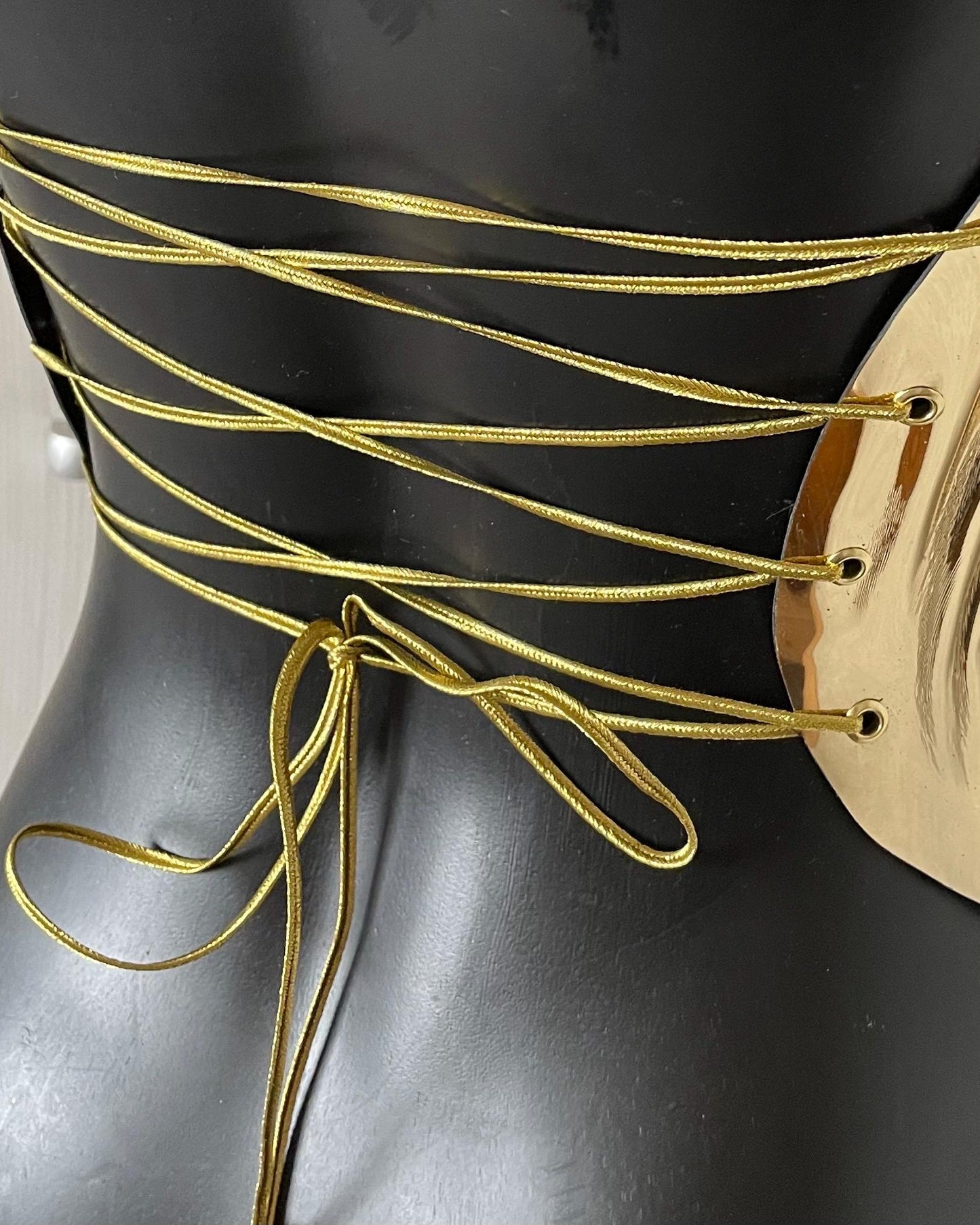 Golden armor mirror corset top Golden Light