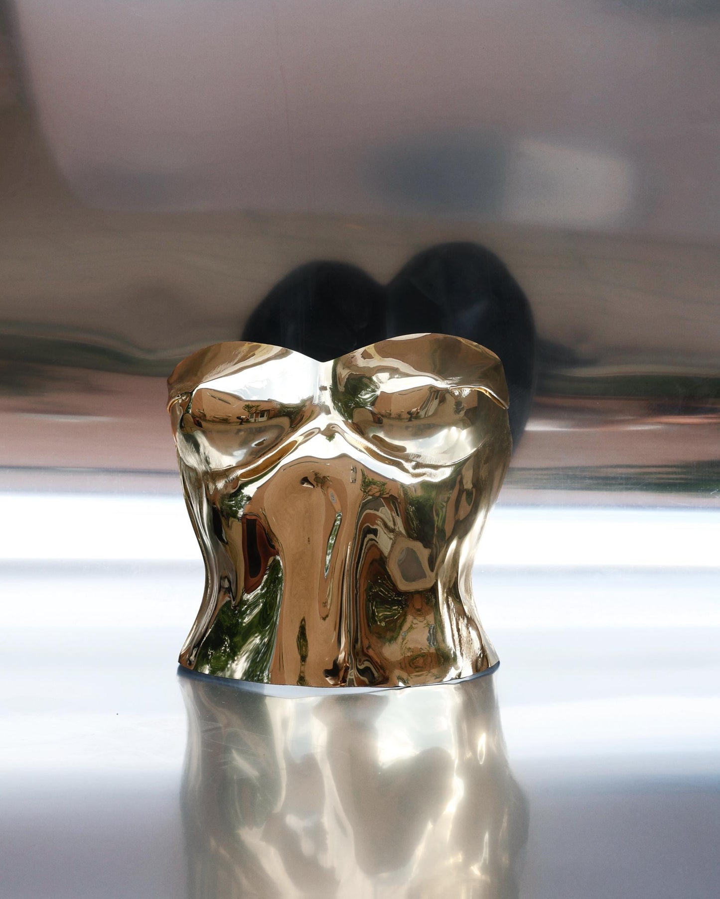Golden armor mirror corset top Golden Light