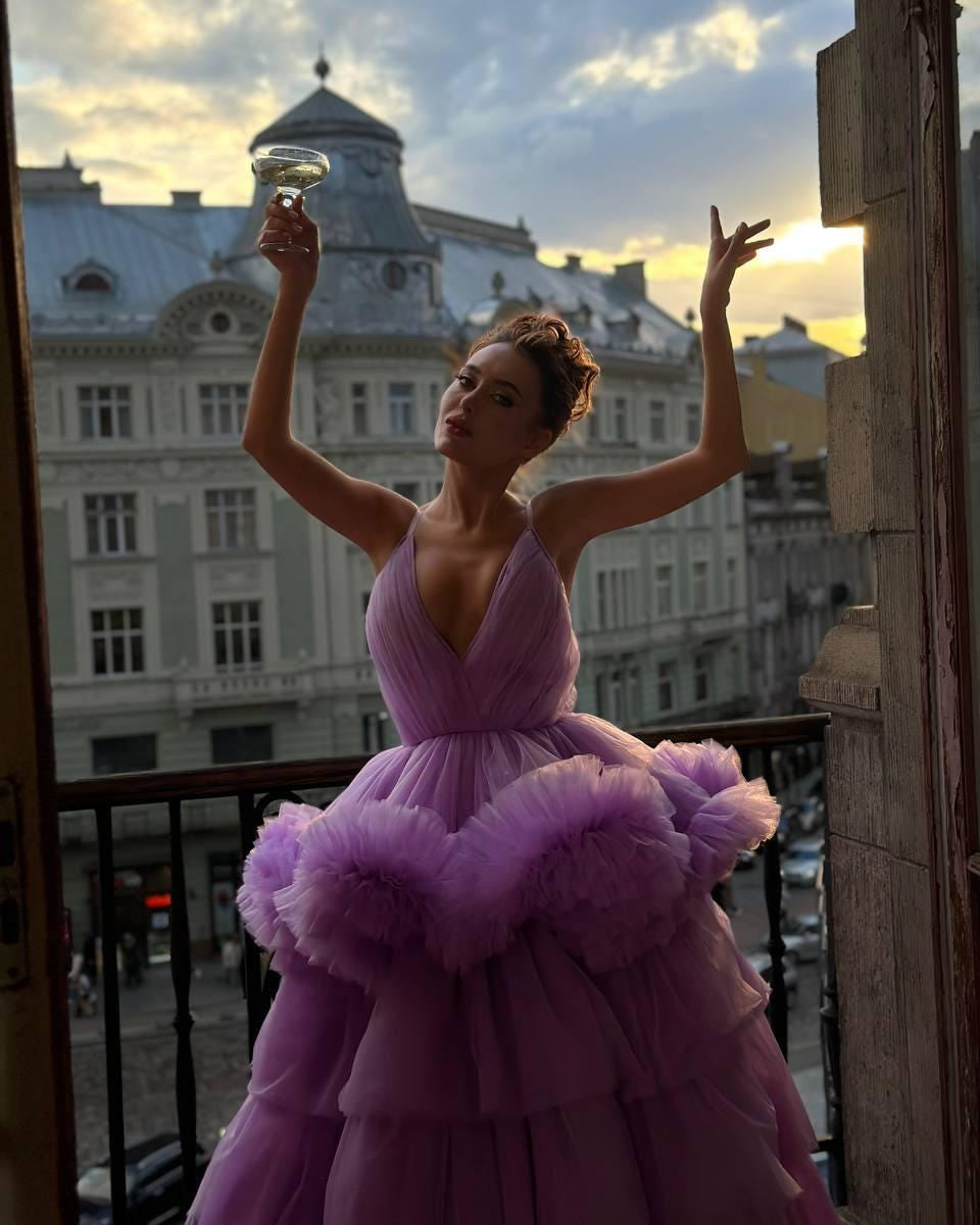 Purple Tulle Dress