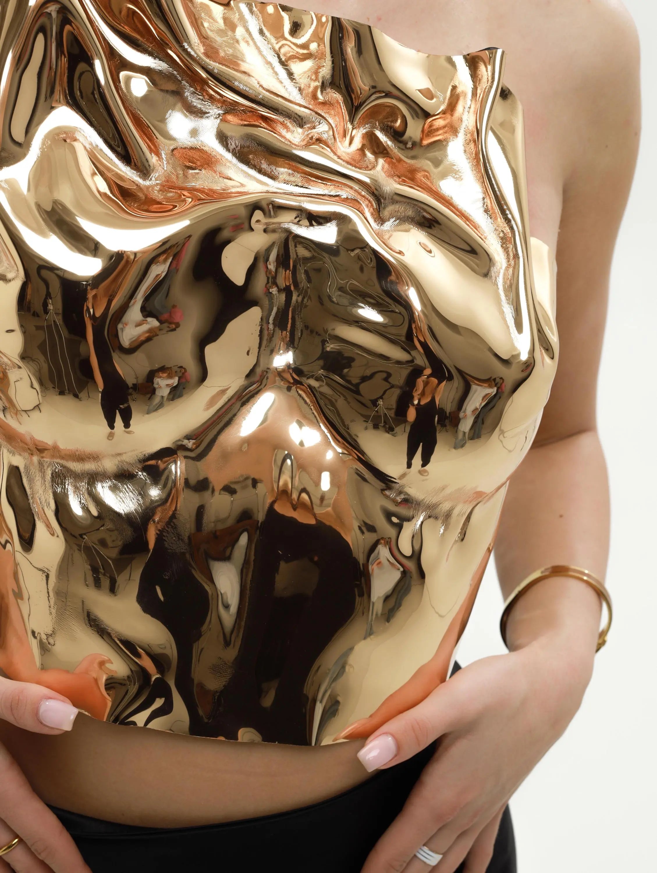 Gold Armor Corset Bustier Top | Tonic de Vie