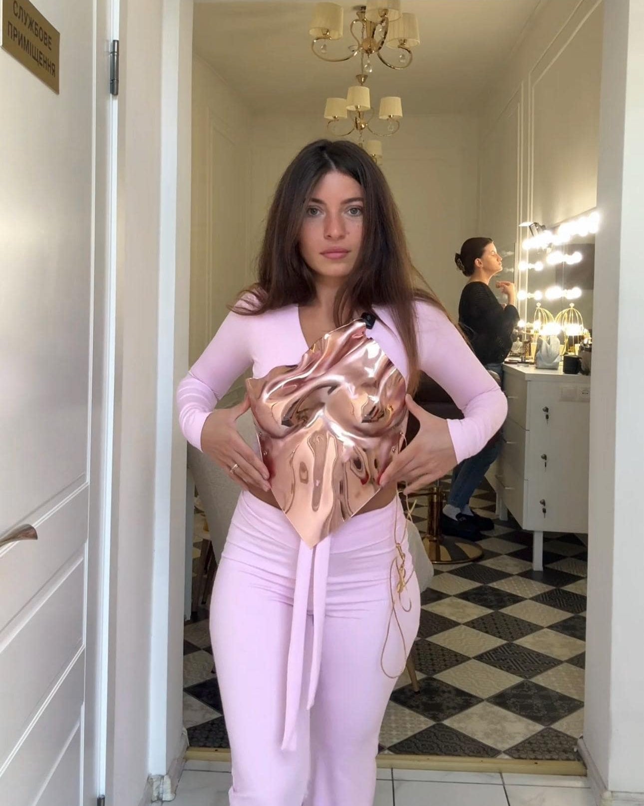 Rose gold corset