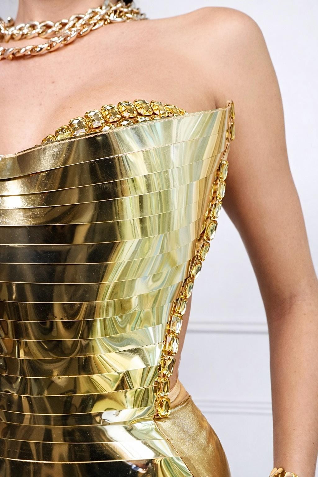 Gold structured dress Anubis