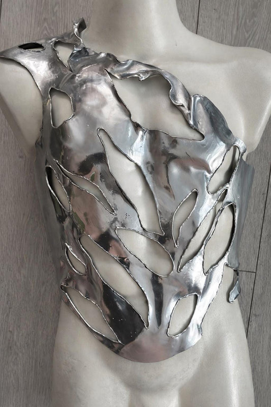 Men's silver corset Jason