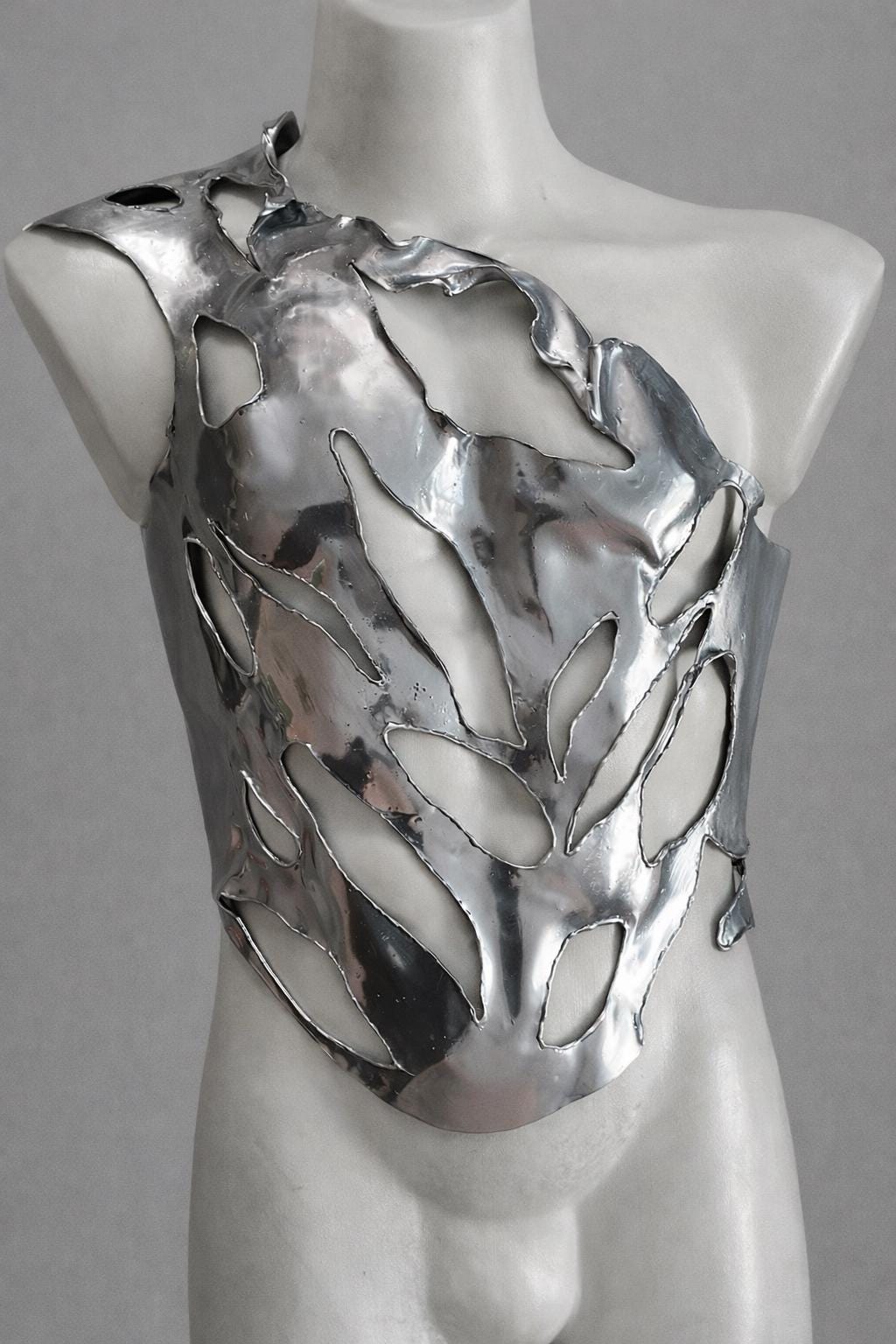 Men's silver corset Jason