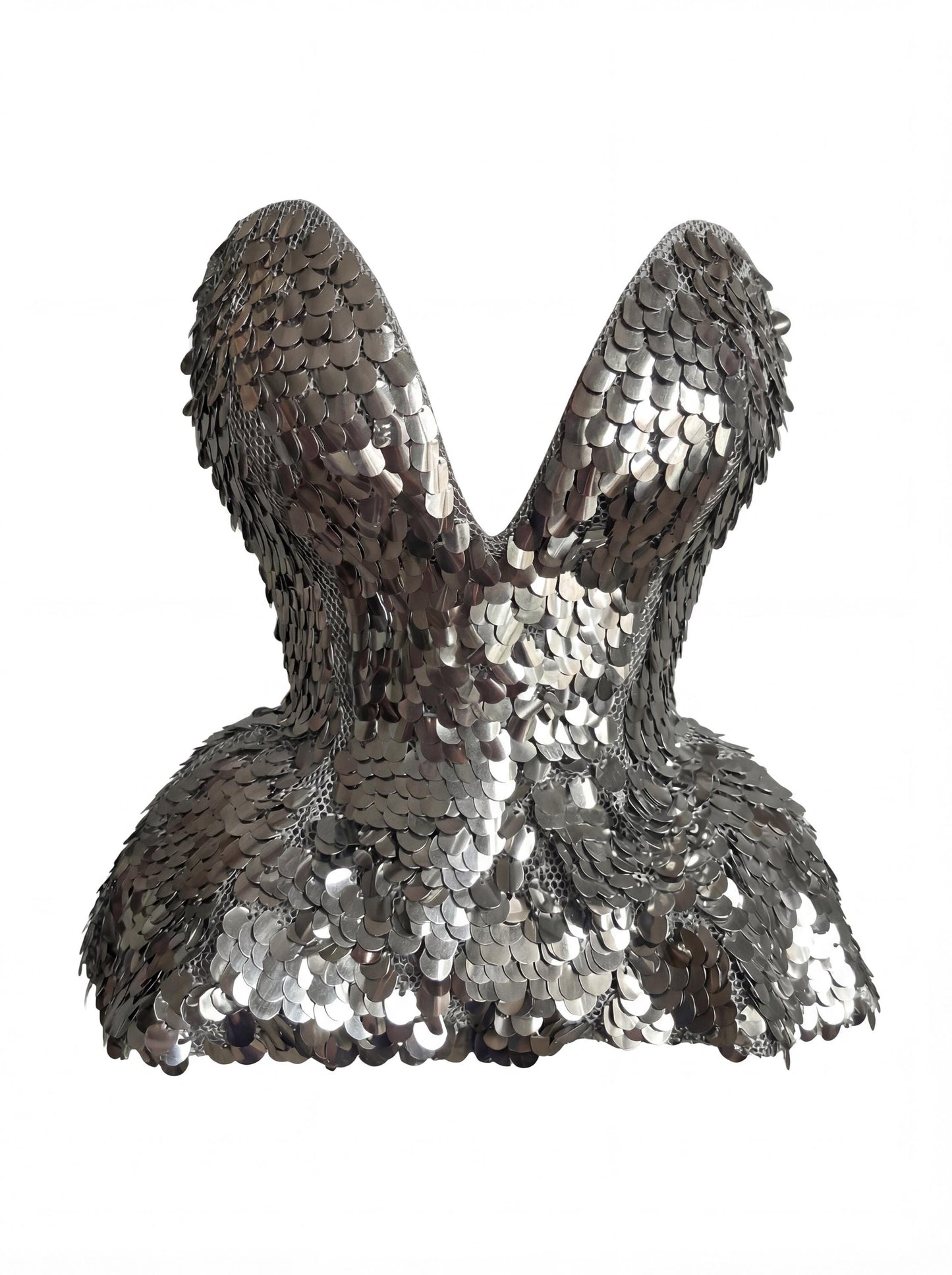Silver corset Ariella